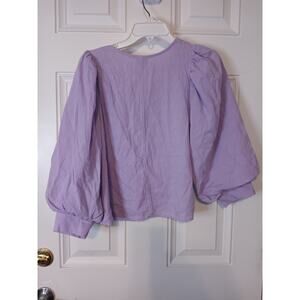 Anew Day Puffy Sleeves Lilac Blouse Size S